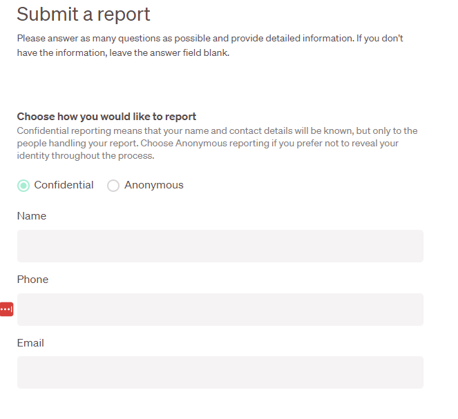 Anonymous vs confidential