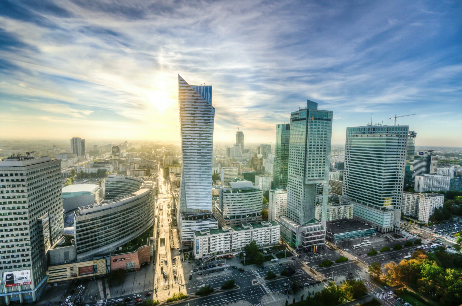 Warsaw skyline.